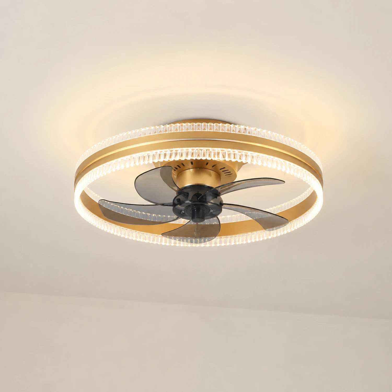 Kirsten Deckenventilator mit Beleuchtung Doppel-Licht, 4 Farben, ∅50CM - Lumpaz