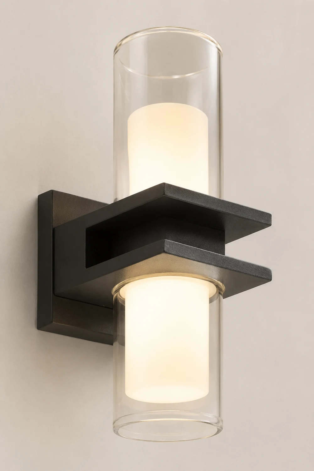 Orr Außenwandleuchte, 2-flammig, Aluminium & Glas, 20CM Lang - Lumpaz
