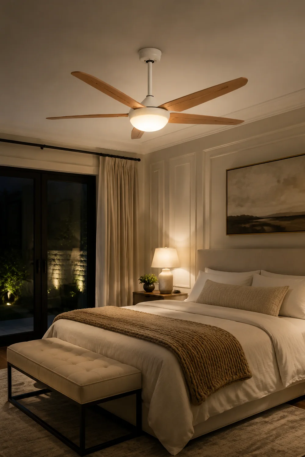 Haydn Deckenventilator 5-Blatt, 3 Farben, ∅130CM - Lumpaz