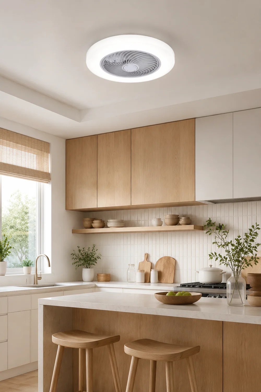Quinn Deckenventilator mit Beleuchtung, 3 Farben, ∅45/52CM - Lumpaz