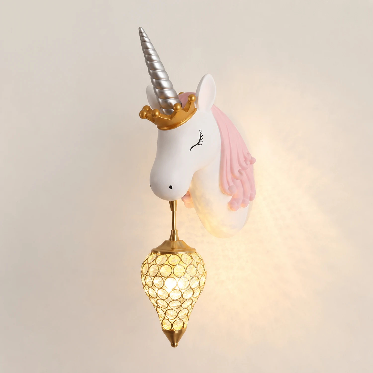 Minori Wandlecuhte Einhorn Rosa & Blau, 40/56CM Lang - Lumpaz