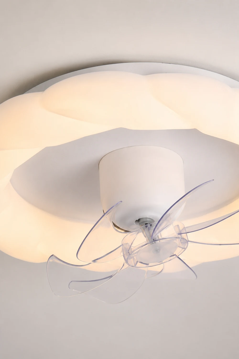 Minori Deckenventilator mit Beleuchtung Weiß, 4 Stile, ∅48/50CM - Lumpaz