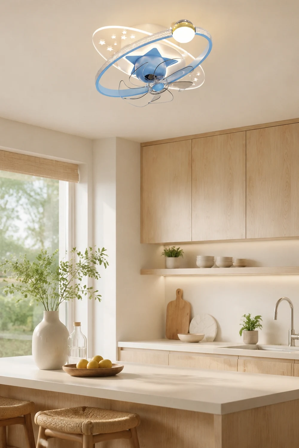 Minori Deckenventilator mit Beleuchtung, 4 Farben, ∅55CM - Lumpaz