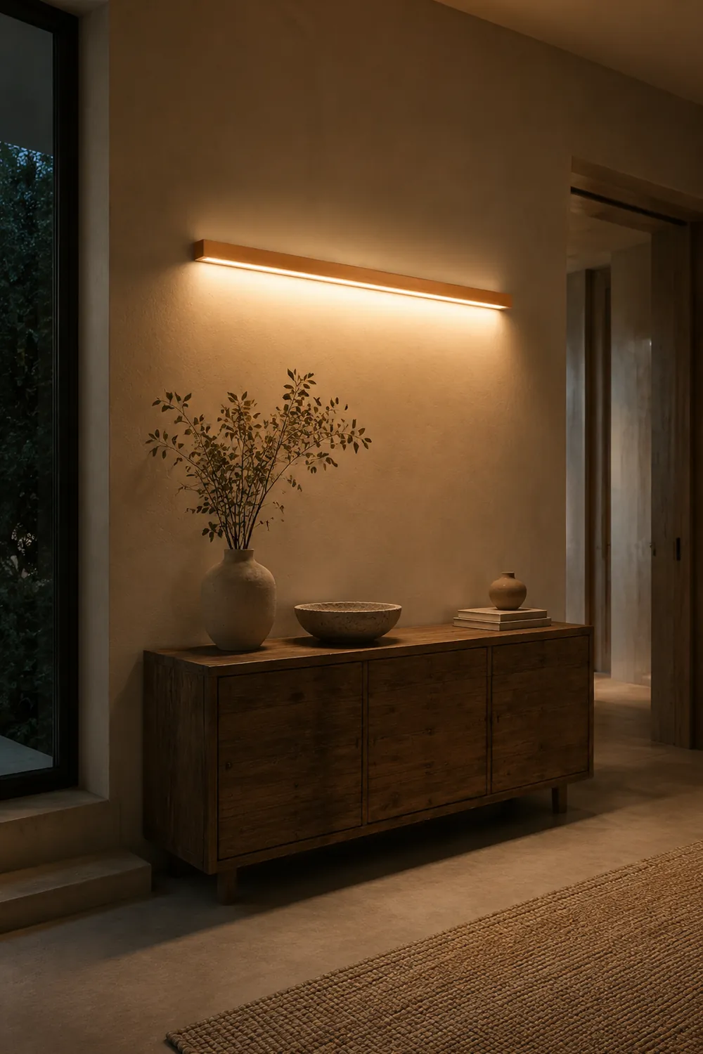 Ozawa Spiegelfront Wandleuchte Linear,1/2-flammig, 5 Größe - Lumpaz