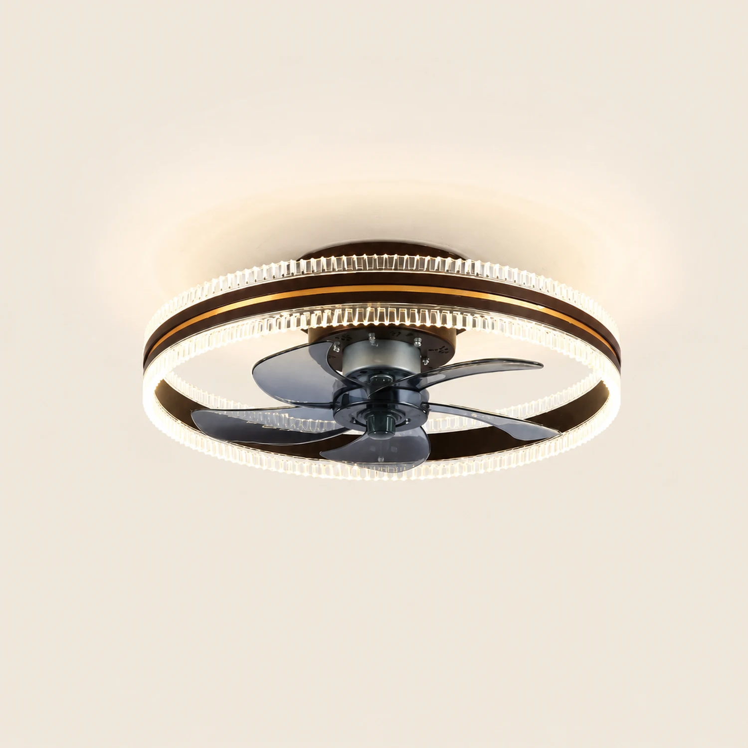 Kirsten Deckenventilator mit Beleuchtung Doppel-Licht, 4 Farben, ∅50CM - Lumpaz