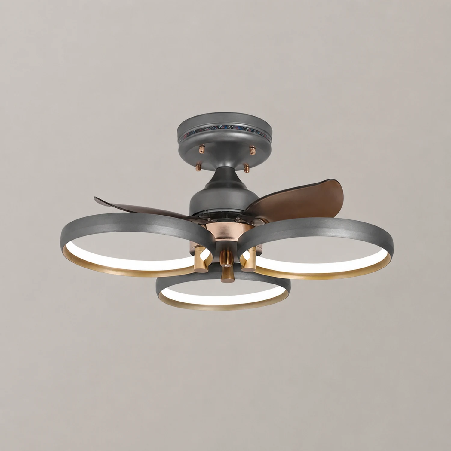 Kelley Deckenventilator mit Beleuchtung Aluminium & Metall, 2/3/4-flammig, ∅65/90CM - Lumpaz