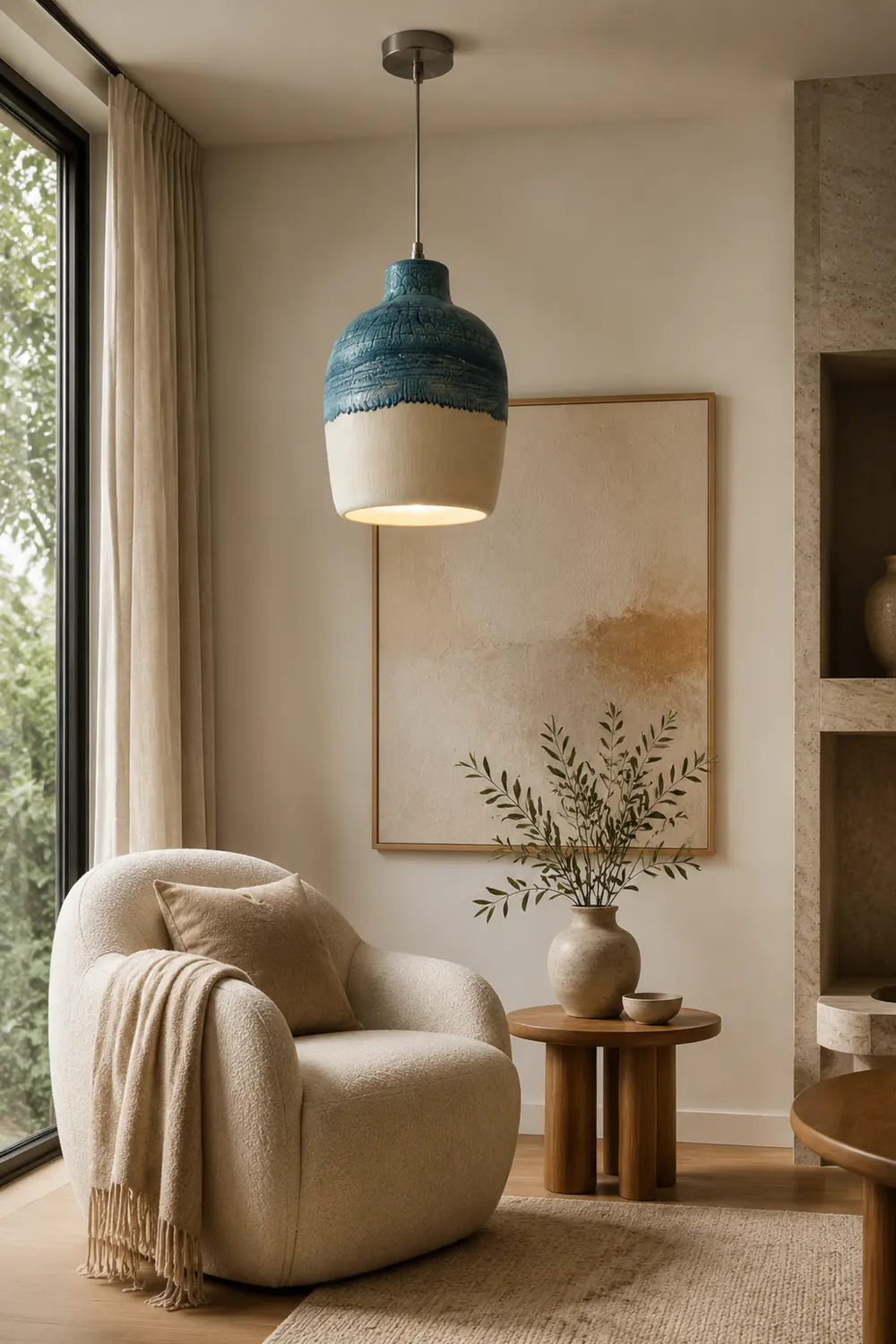 Byers Pendelleuchte Krug Form Harz, 4 Farben, ∅ 30CM - Lumpaz
