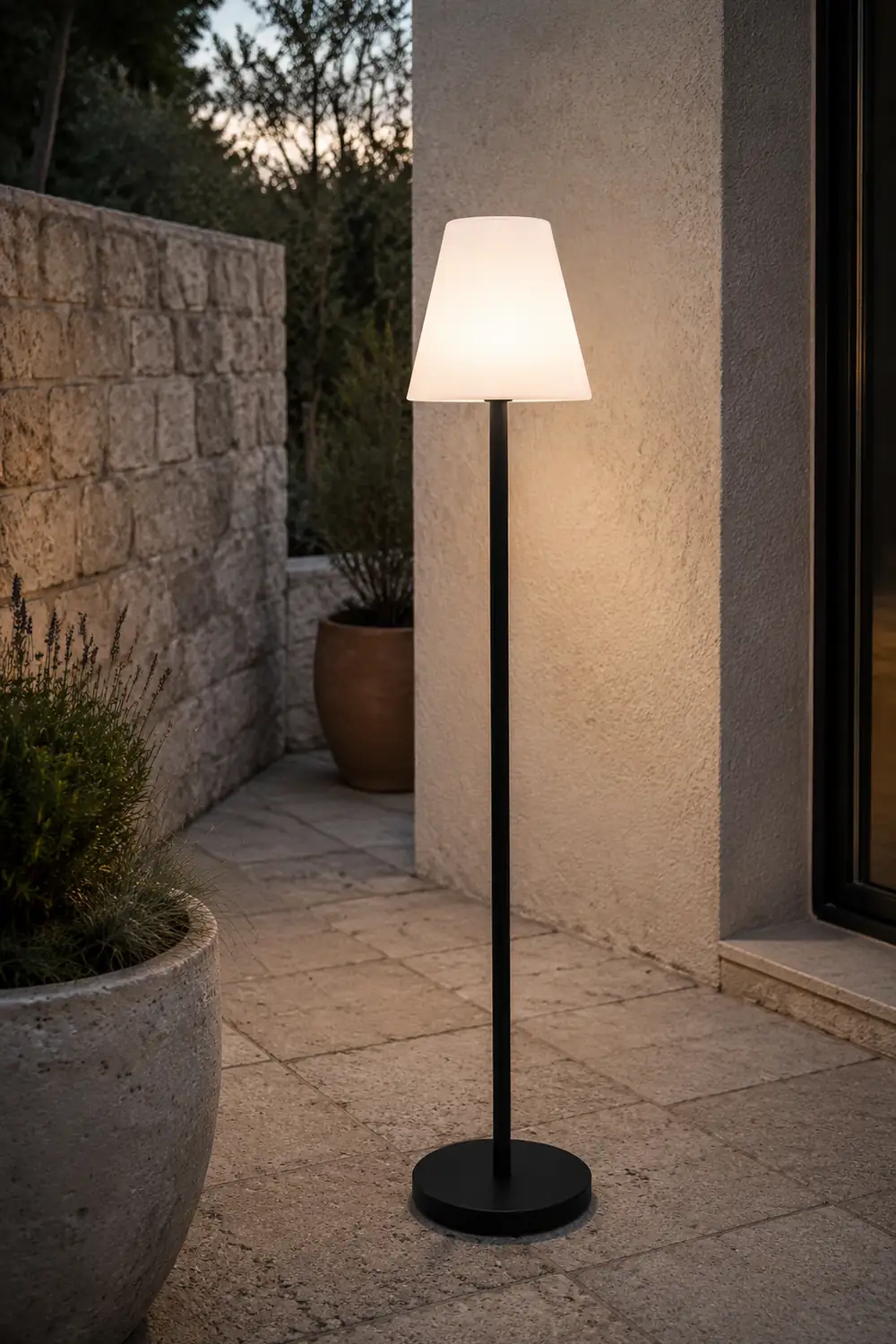 Eryn RGB Außenstehleuchte, Solar, 74/116/153CM Lang - Lumpaz