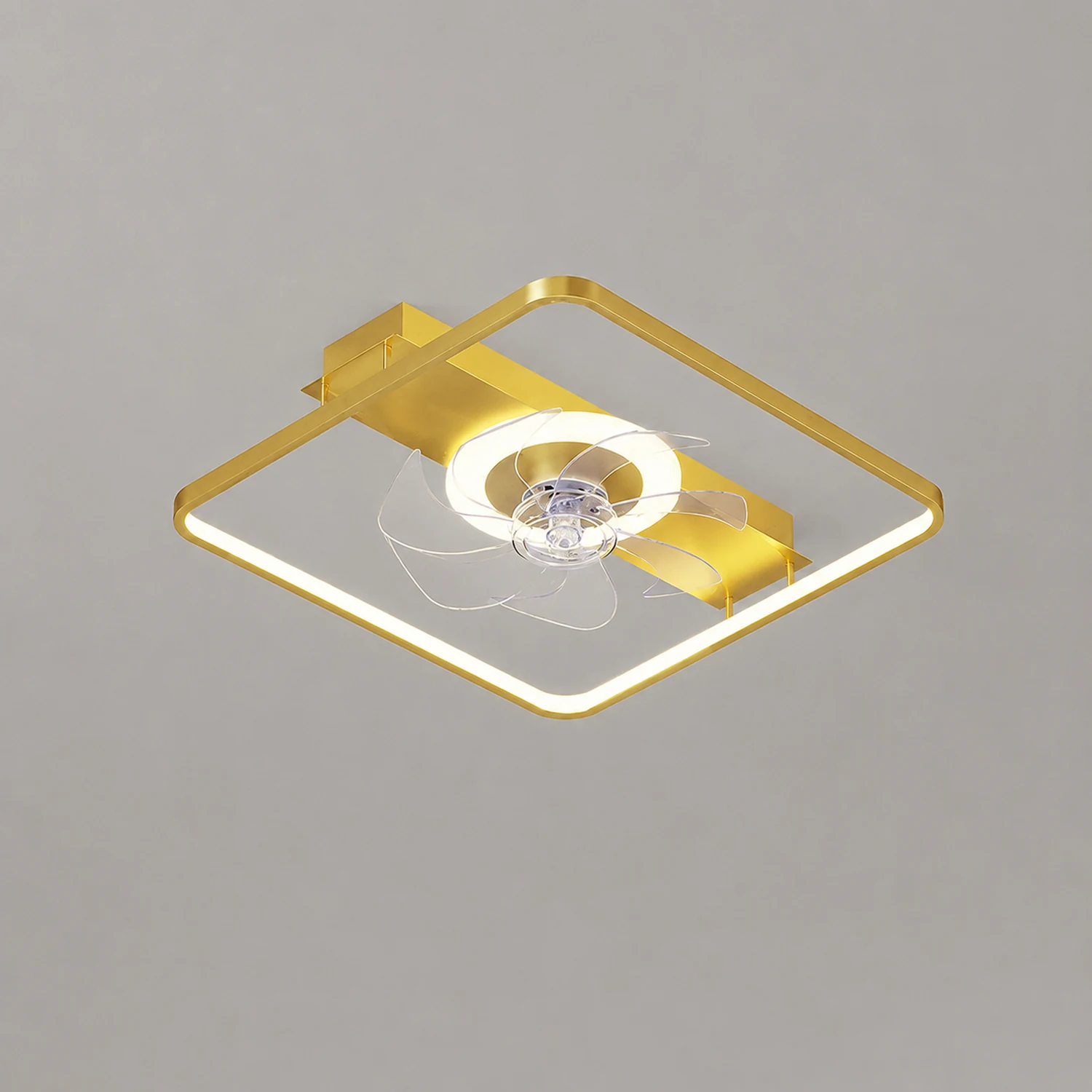Edge Deckenventilator mit Beleuchtung, 2 Farben, ∅50/52CM - Lumpaz