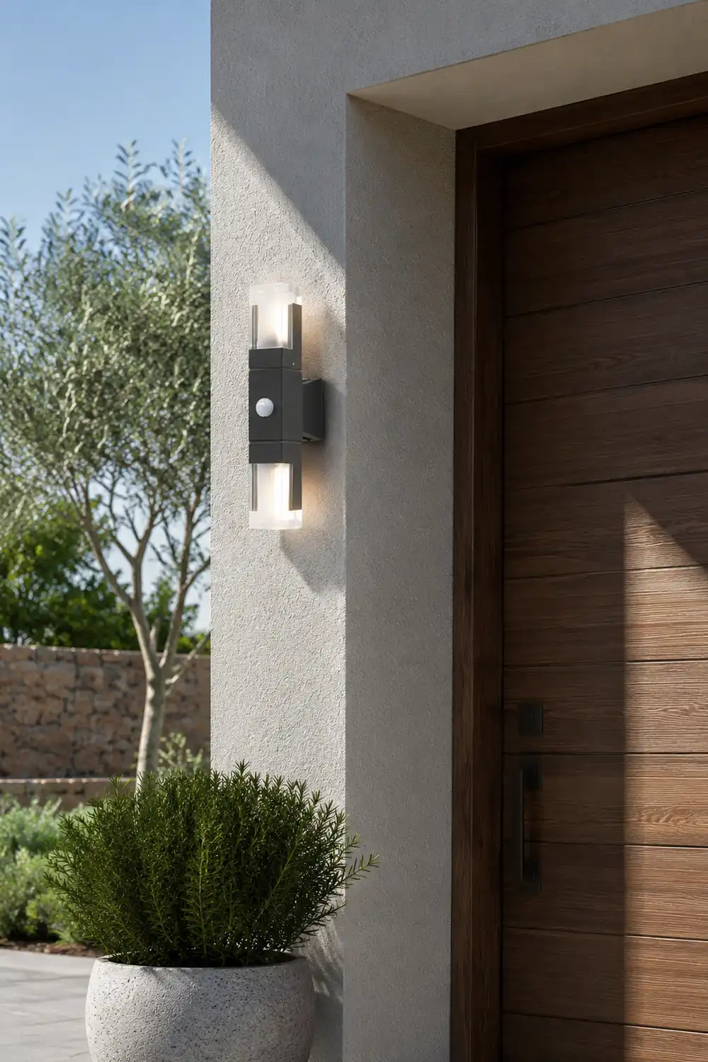 Orr Außenwandleuchte Wasserdicht, Sensor, Dauerlicht, 4 Stile - Lumpaz