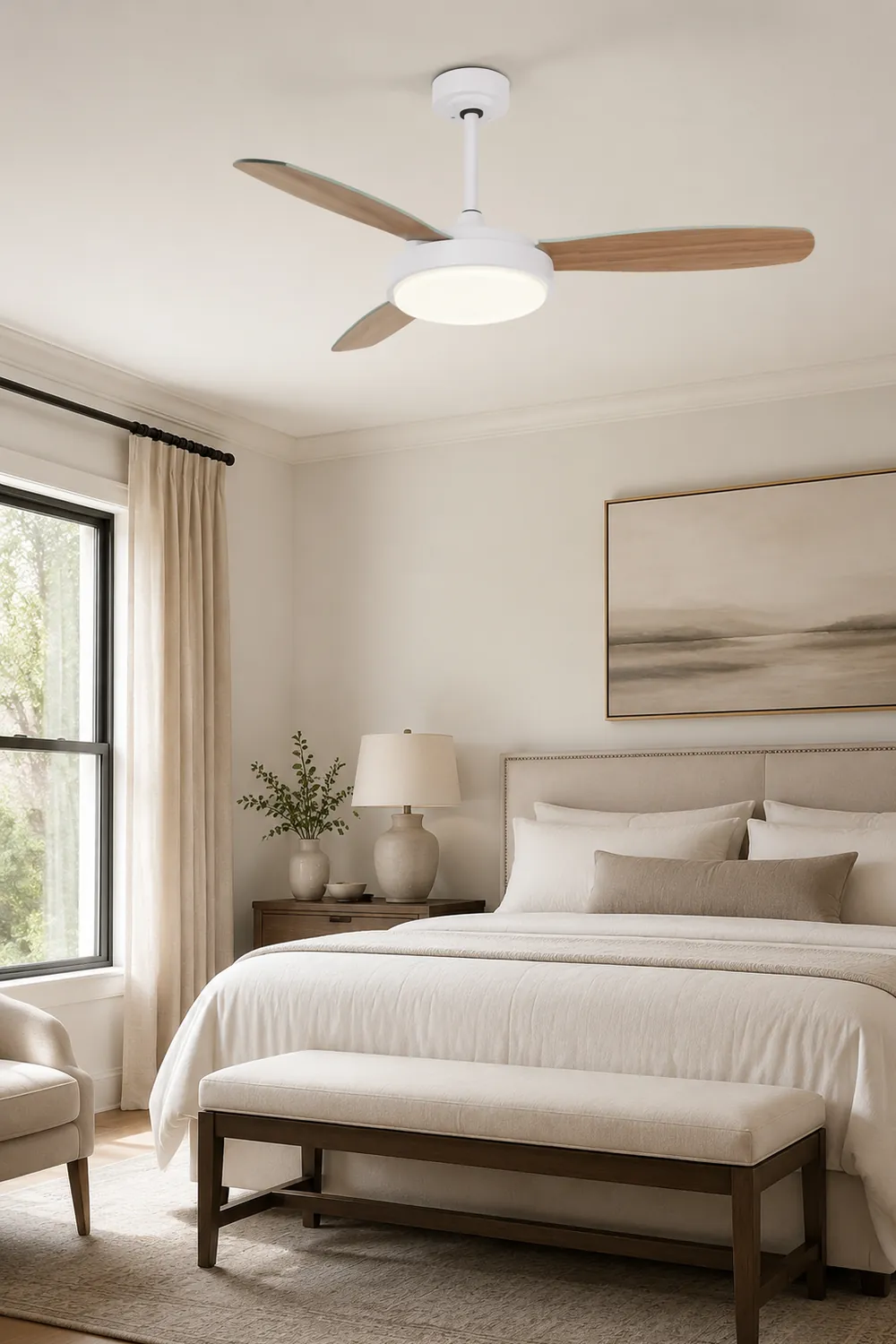 Haydn Deckenventilator mit Beleuchtung 3-Blatt,3 Farben, ∅92/106/132/152CM - Lumpaz