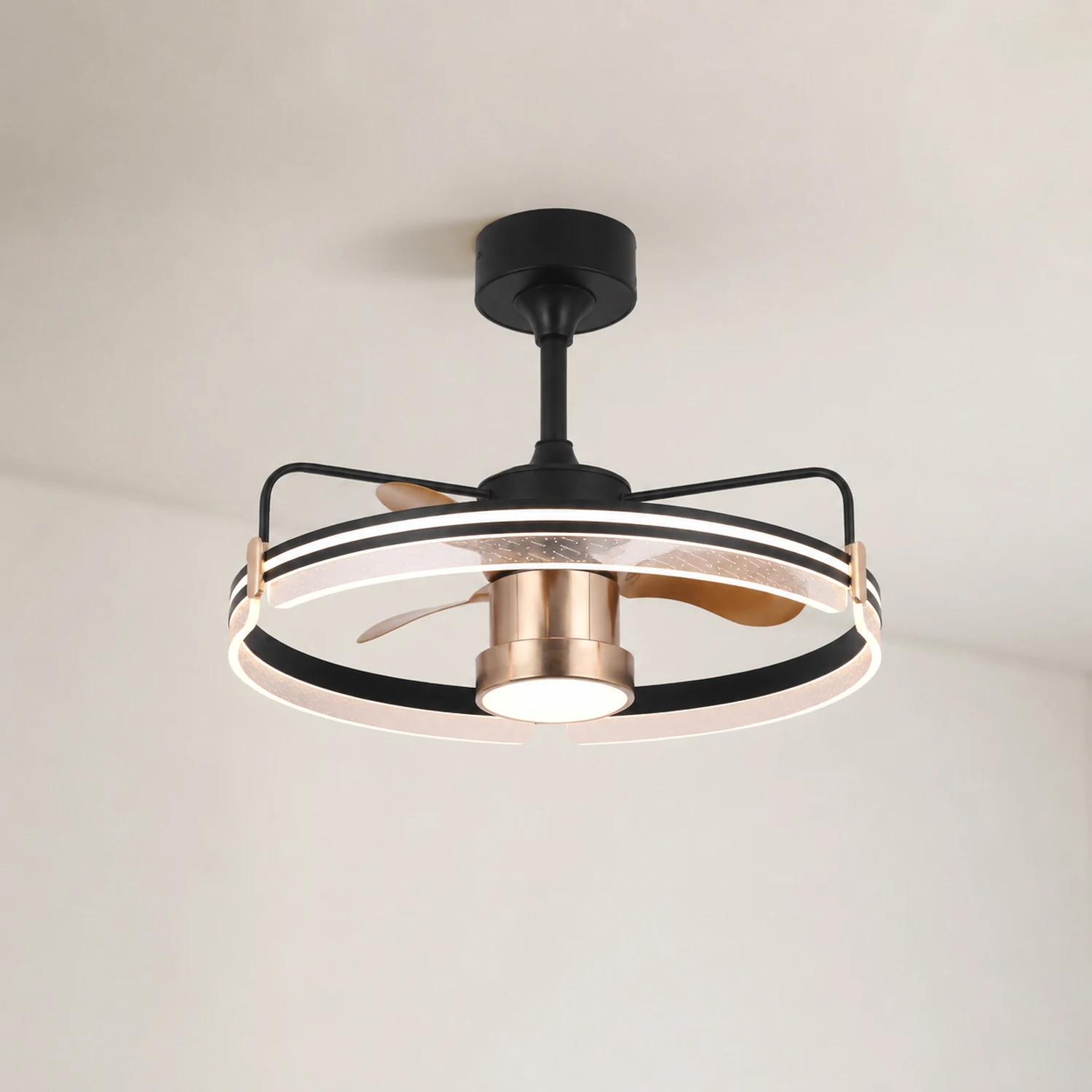 Kelley Deckenventilator mit Beleuchtung Aluminium & Metall, ∅60cm - Lumpaz