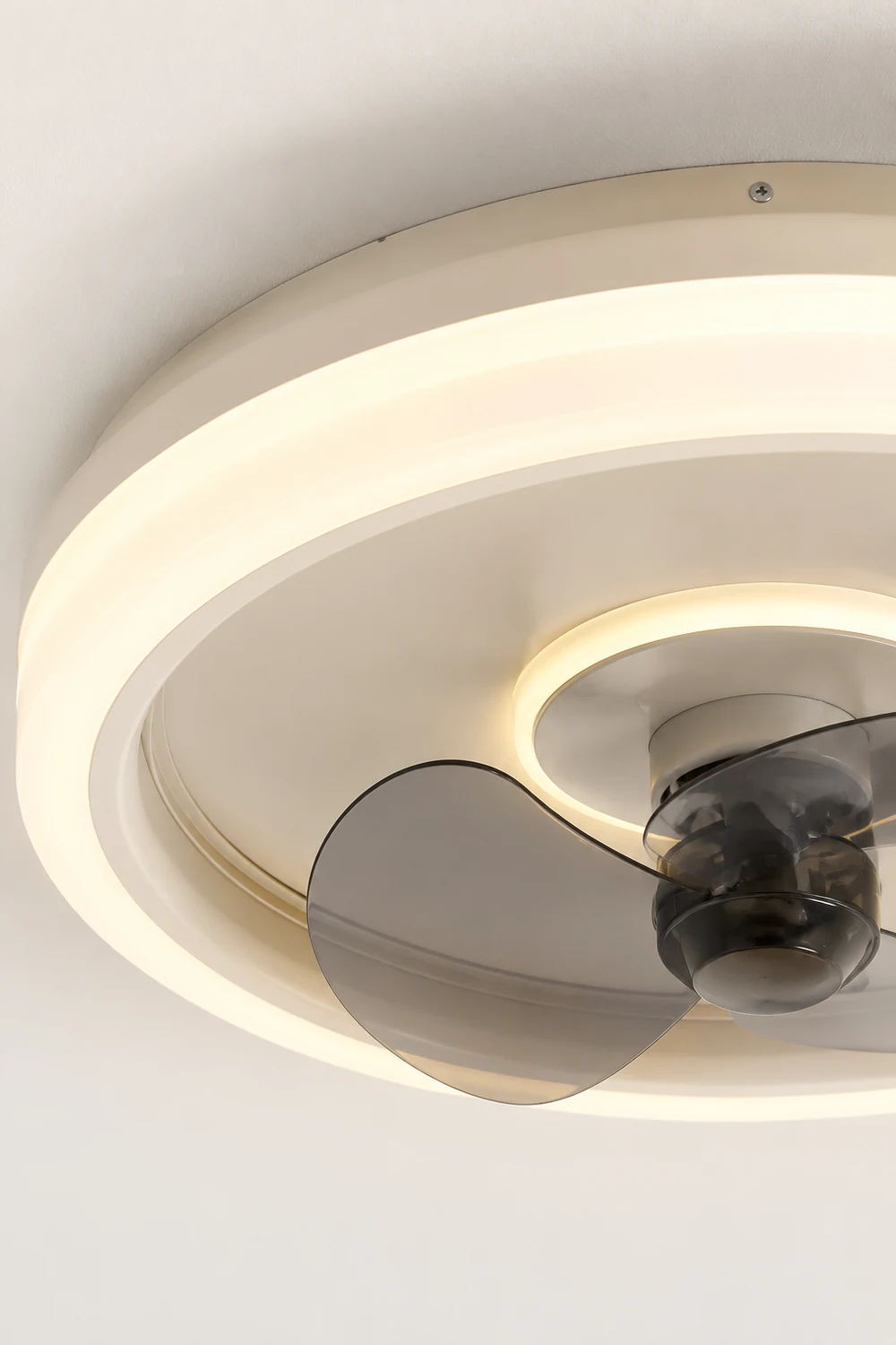 Edge Deckenventilator mit Beleuchtung 2-Licht Ring, 4 Farben, ∅50CM - Lumpaz