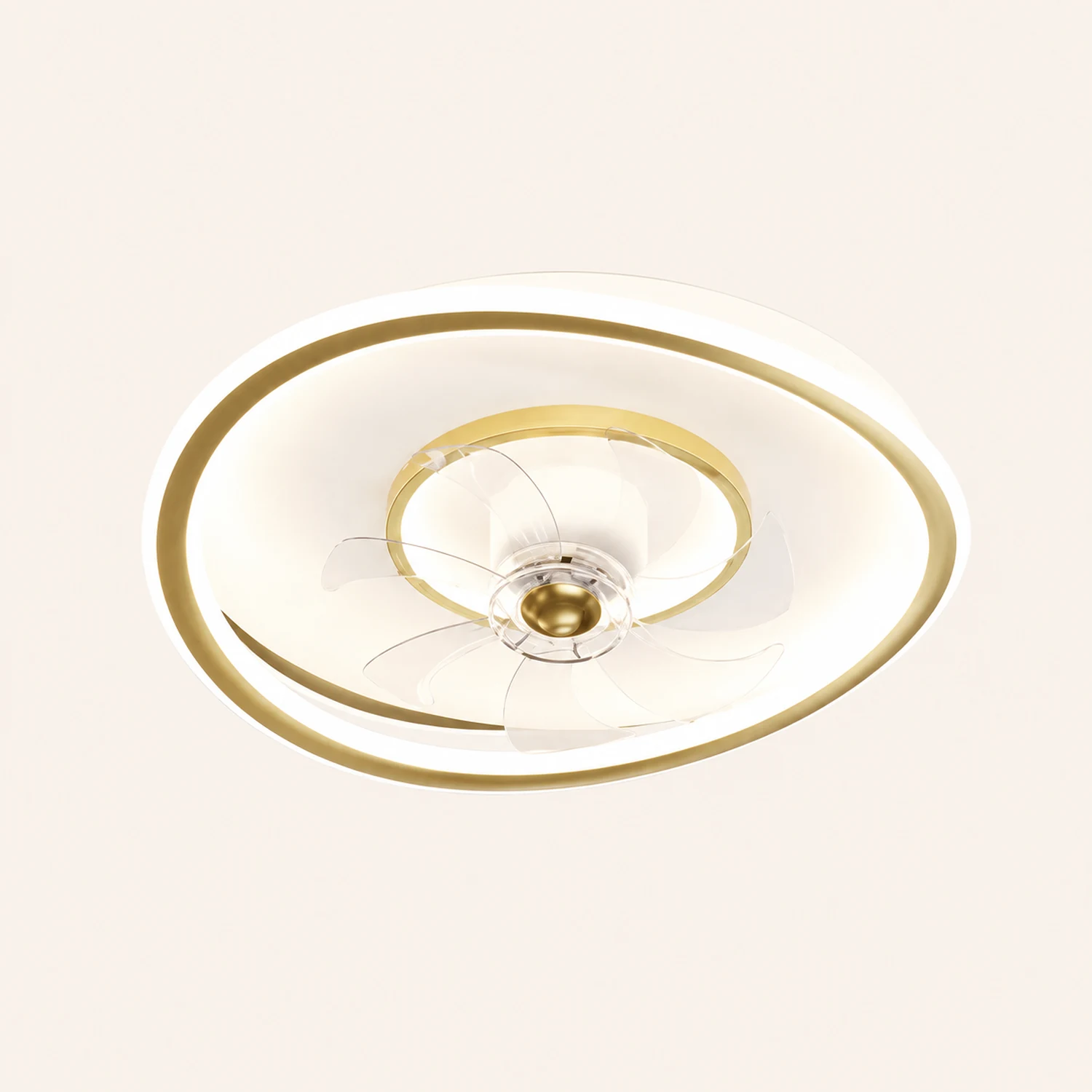 Kelley Deckenventilator mit Beleuchtung Gold, 5 Stile, ∅50/90/110CM - Lumpaz