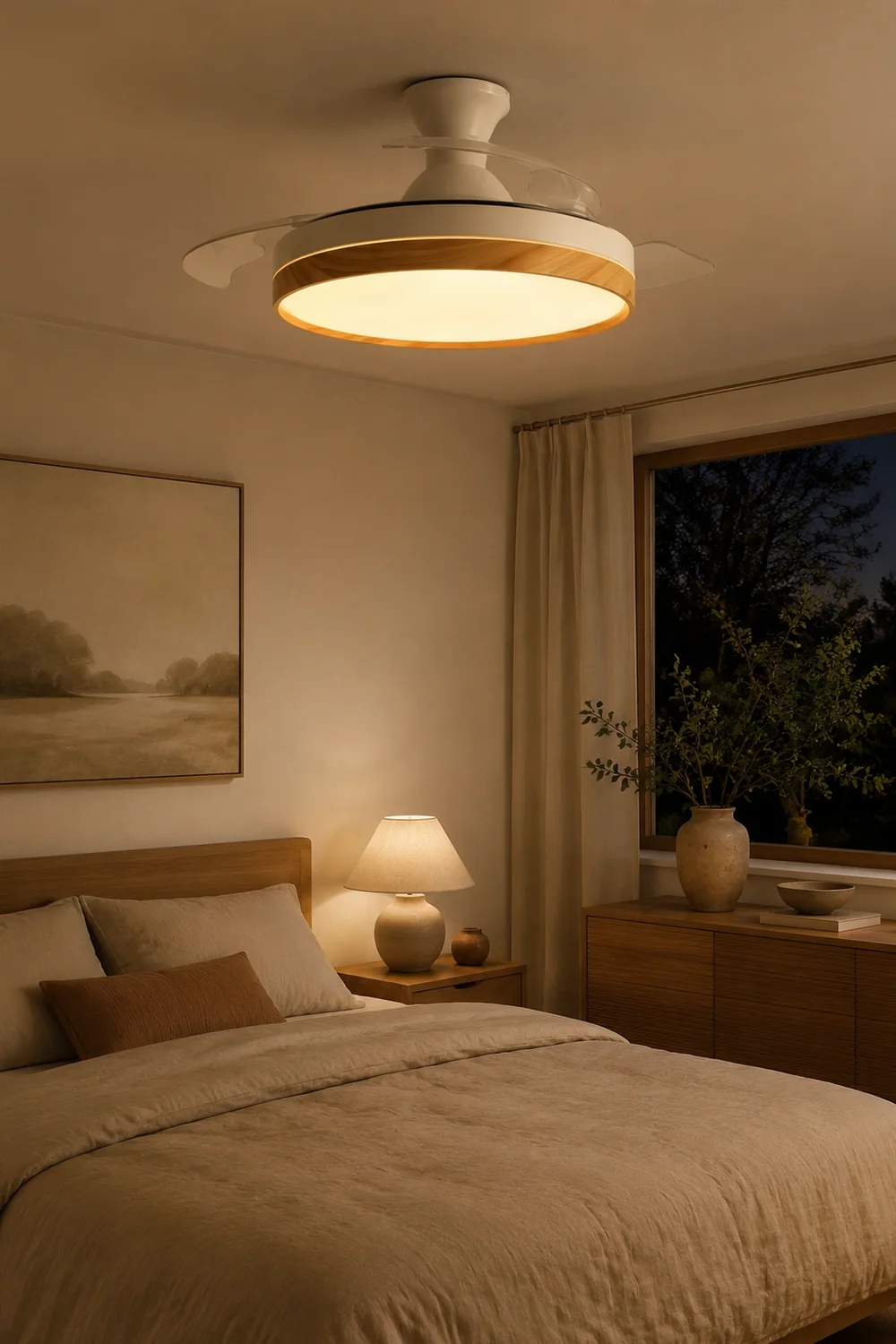 Morandi Deckenventilator mit Beleuchtung, 4 Farben, ∅91/107cm - Lumpaz