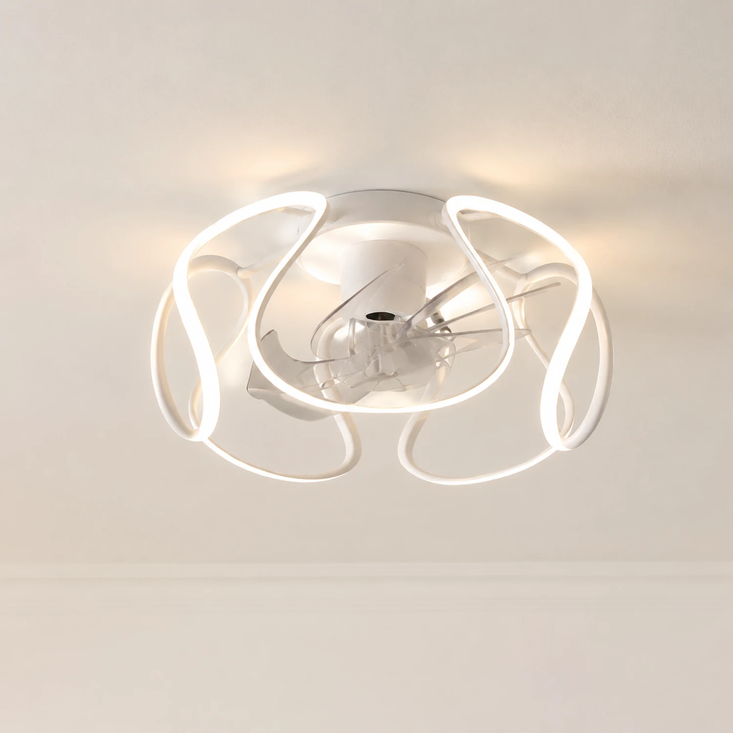 Lacey Basis Deckenventilator mit Beleuchtung, 3 Farben, ∅50CM - Lumpaz