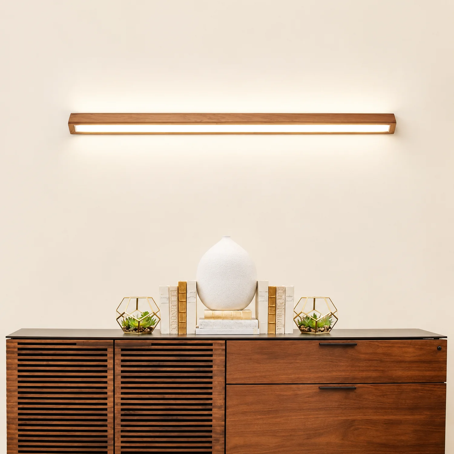 Ozawa Spiegelfront Wandleuchte Linear,1/2-flammig, 5 Größe - Lumpaz