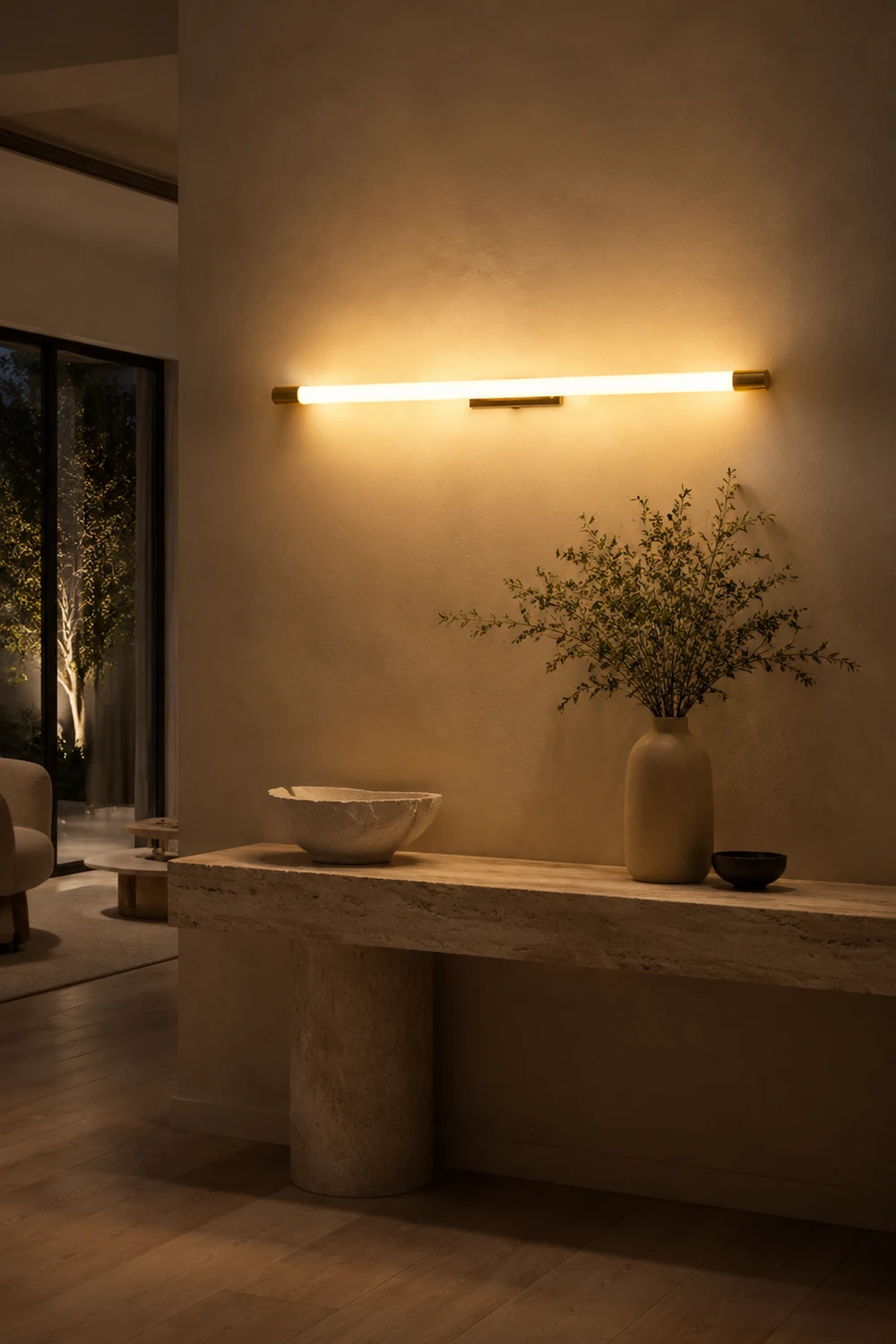 Edge Spiegelfront Wandleuchte Gold，60CM/90CM/119CM lang - Lumpaz