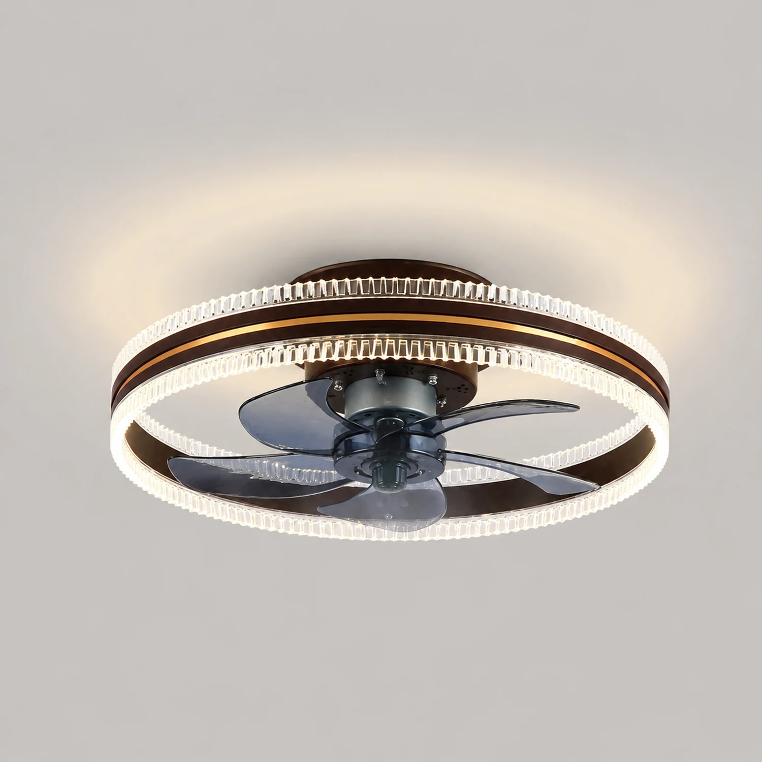 Kirsten Deckenventilator mit Beleuchtung Doppel-Licht, 4 Farben, ∅50CM - Lumpaz