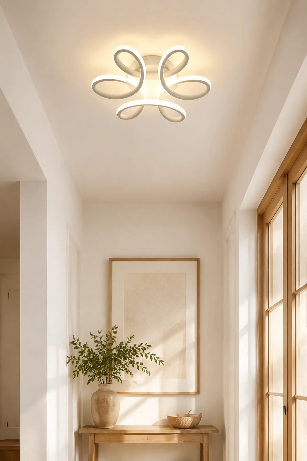Lacey Moderne LED Deckenleuchte aus Metall für Korridor, Metall - Lumpaz