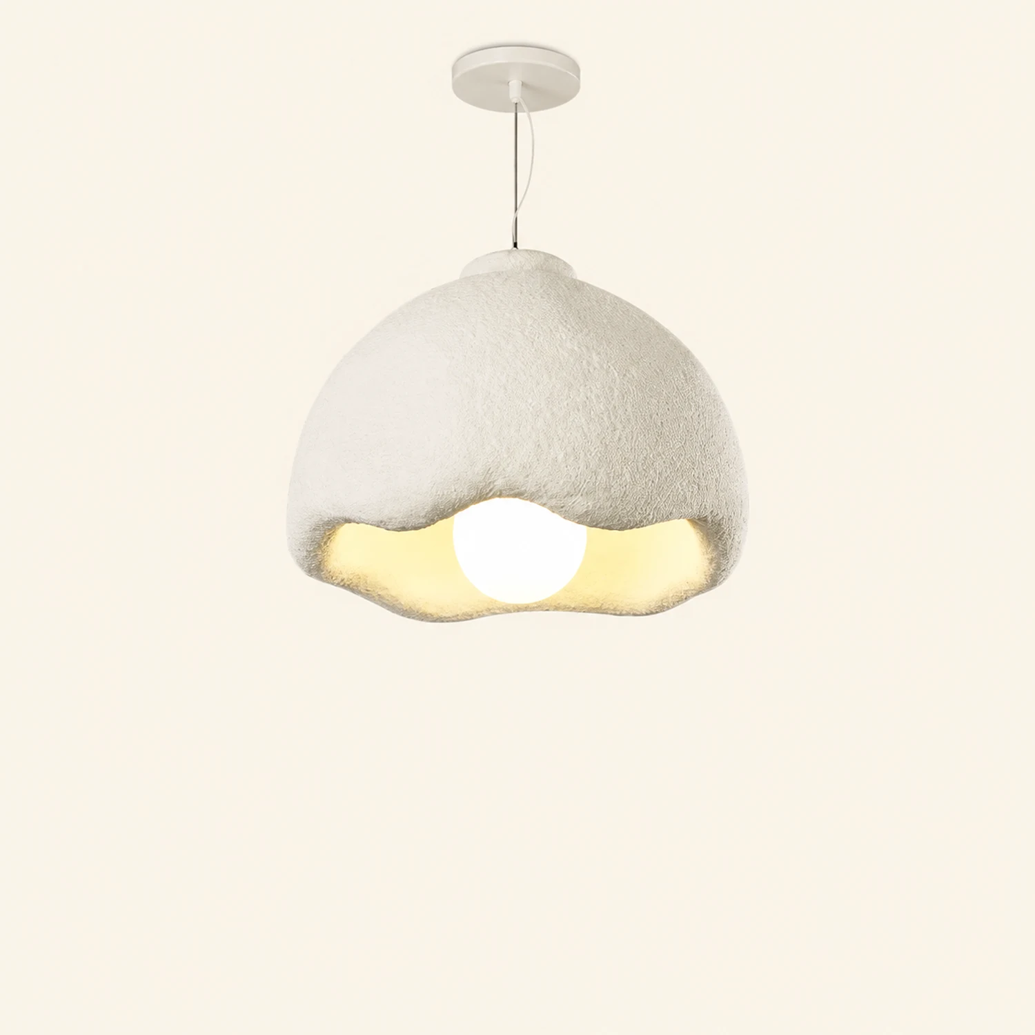 Byers Blumenförmige Pendelleuchte, Weiß, D 30CM - Lumpaz
