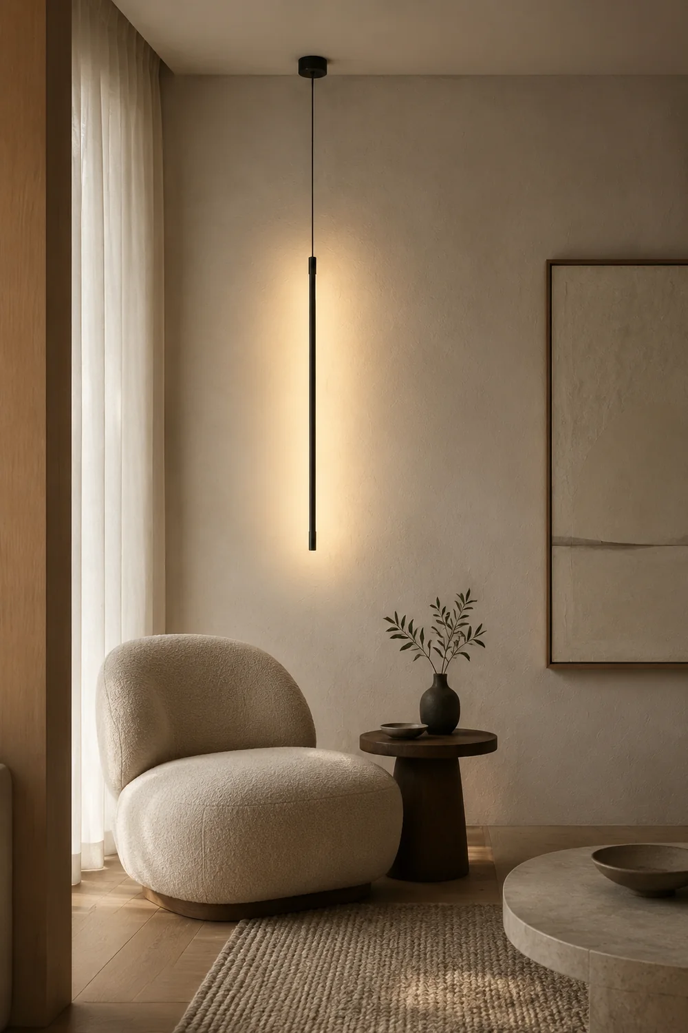 Edge Moderne Nachttischlampe LED Pendelleuchten, L 80CM - Lumpaz