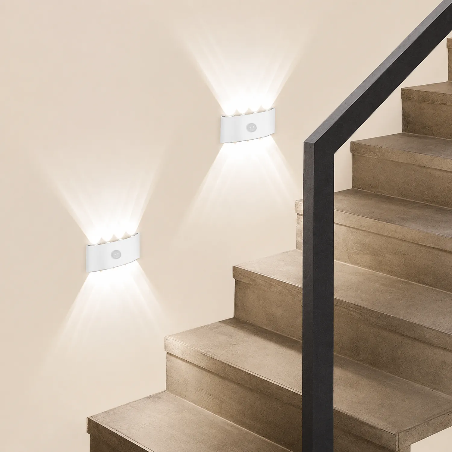 Orr Außenwandleuchte, Mensch- und Lichtsteuerungsschalter, 2 Farben - Lumpaz