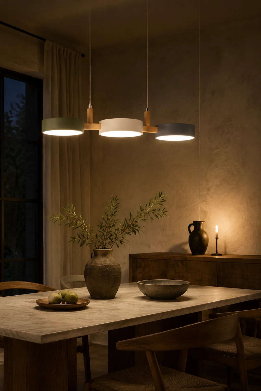 Morandi Pendelleuchte, 3-flammig, 76CM Lang - Lumpaz