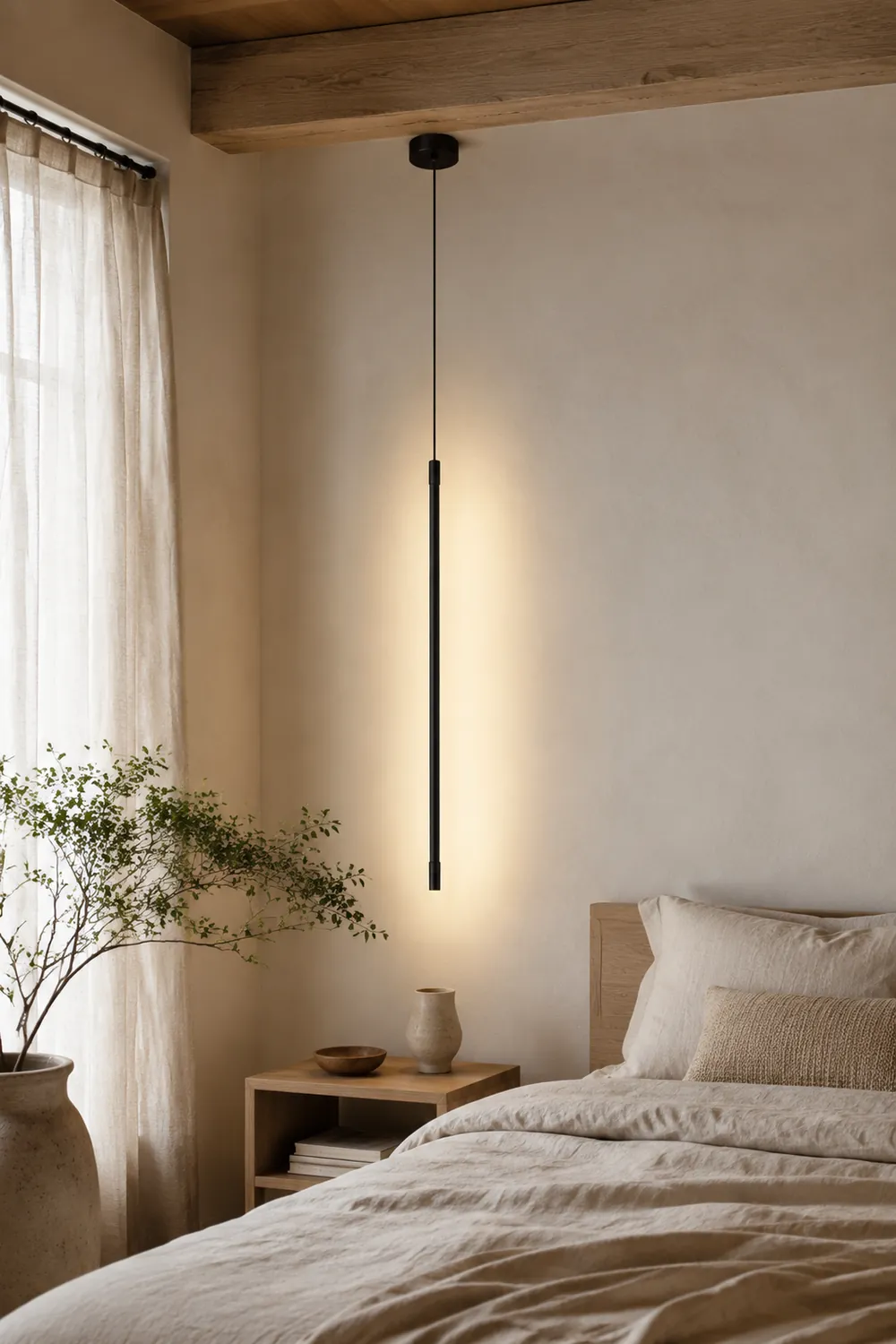 Edge Moderne Nachttischlampe LED Pendelleuchten, L 80CM - Lumpaz