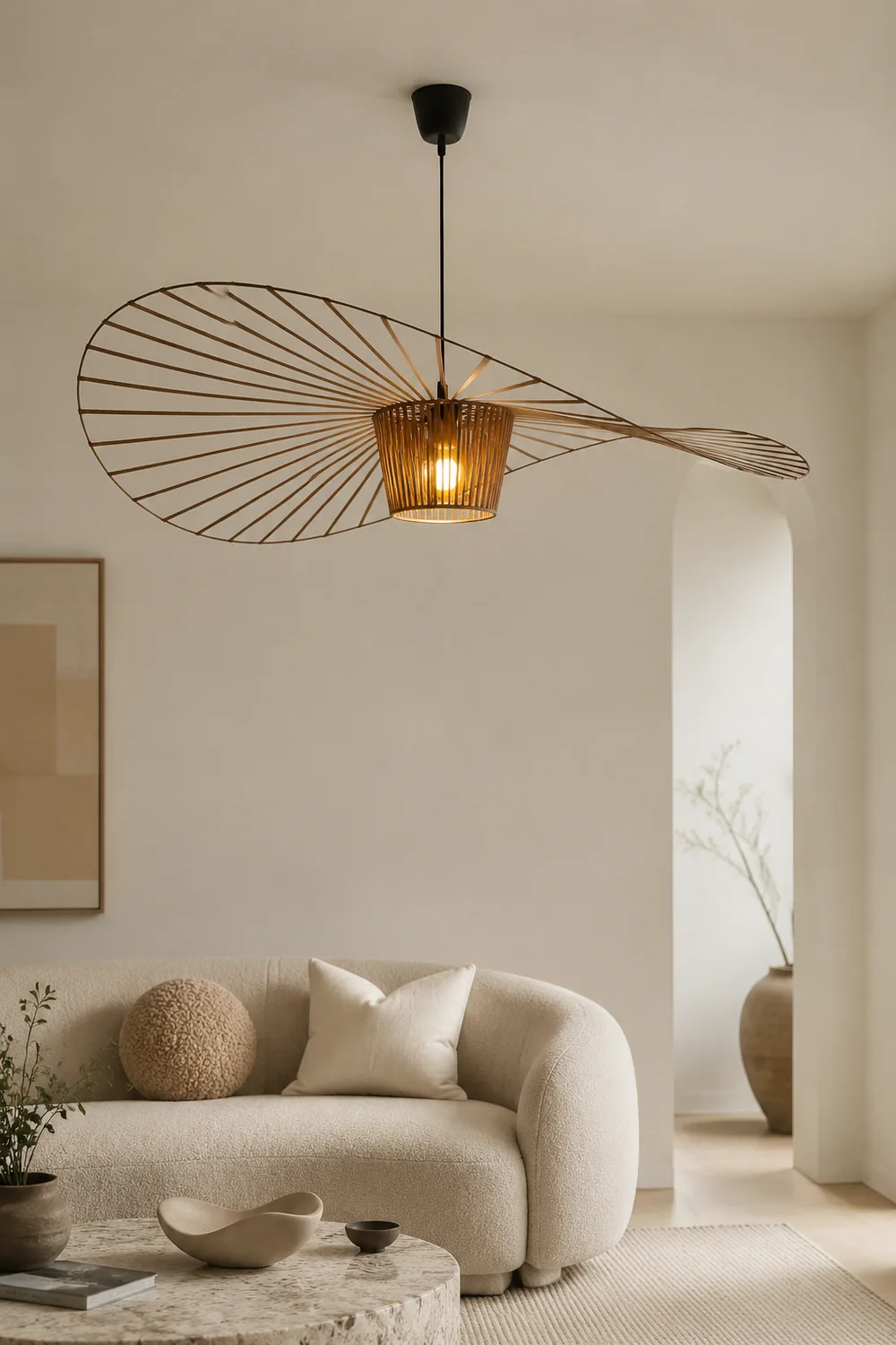 LED- Pendelleuchten - perfekt für Schlafzimmer, Küche, Braun - Lumpaz