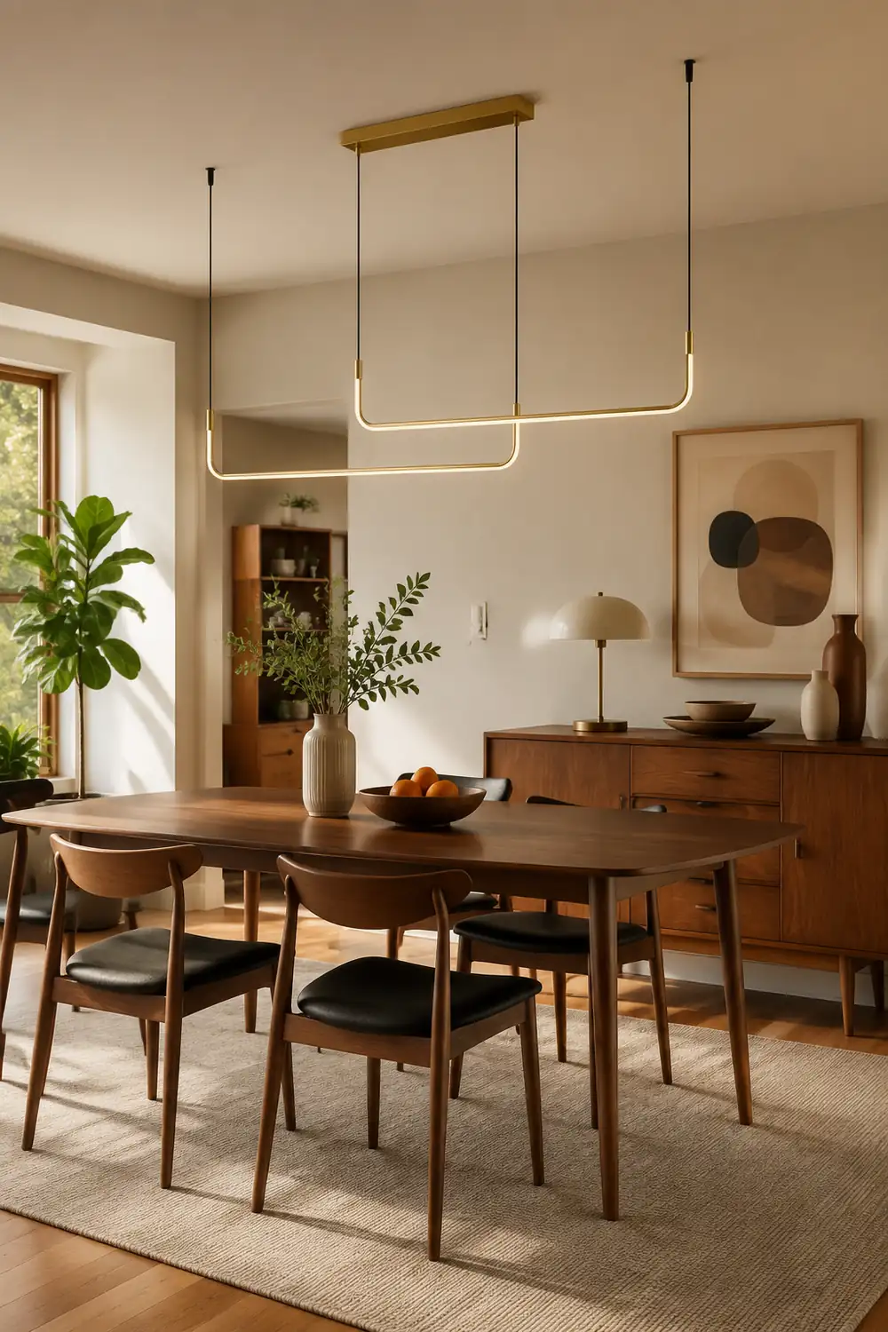 Edge Moderne Minimalistische LED Kronleuchter Pendelleuchte, Goldrahmen - Lumpaz