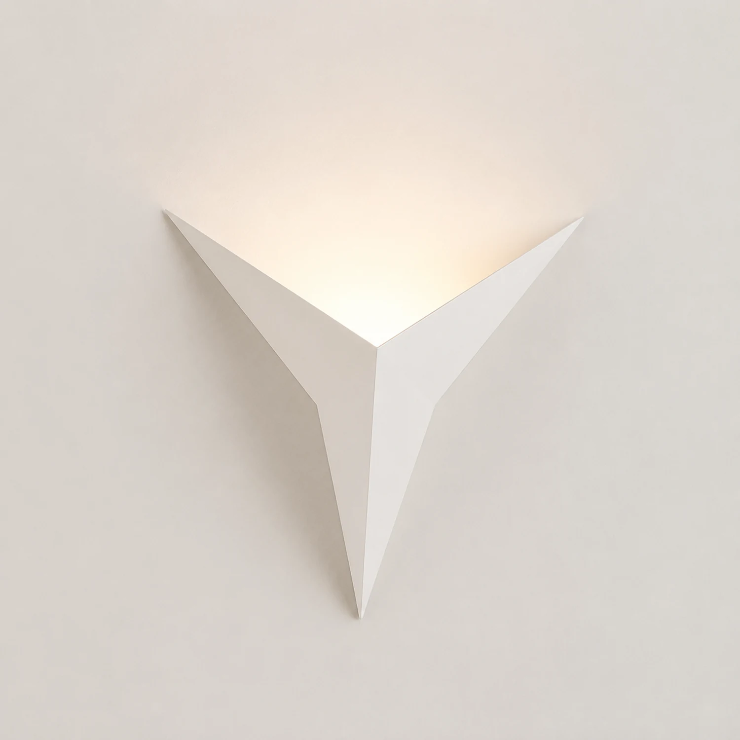 Moderne Minimalistische dreieckige LED-Wandleuchte, Weiß - Lumpaz