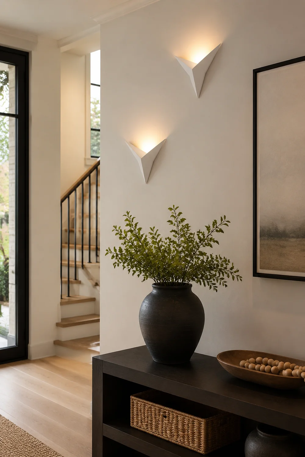 Moderne Minimalistische dreieckige LED-Wandleuchte, Weiß - Lumpaz
