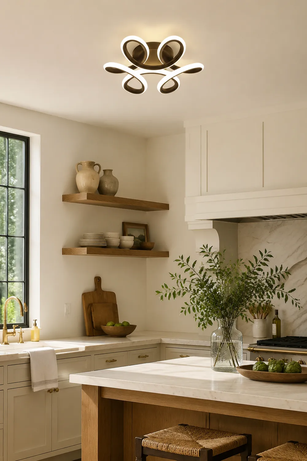 Lacey Moderne LED Deckenleuchte aus Metall für Korridor, Metall - Lumpaz