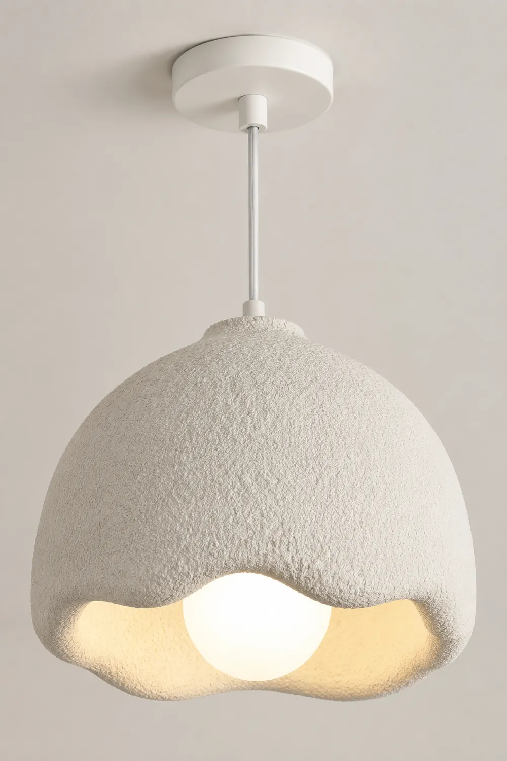 Byers Blumenförmige Pendelleuchte, Weiß, D 30CM - Lumpaz