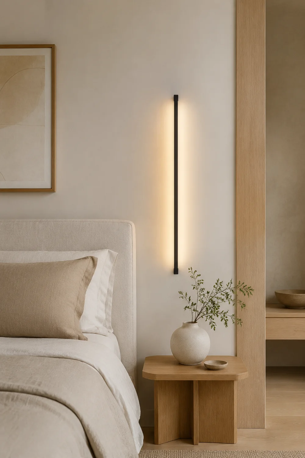 Edge Schlank Linear Wandlampe, Metall&Acryl, L 80/120CM - Lumpaz