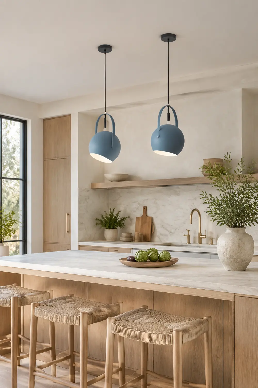 Morandi Pendelleuchte, Dunkelblau, ∅25CM - Lumpaz