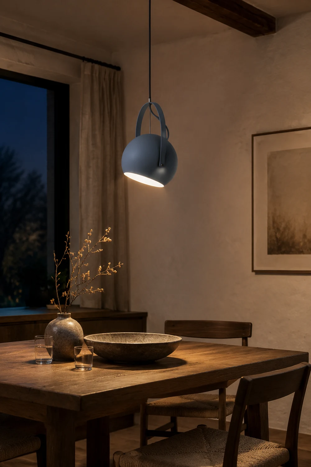 Morandi Pendelleuchte, Dunkelblau, ∅25CM - Lumpaz