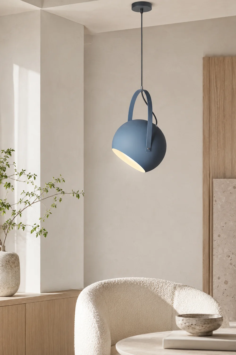 Morandi Pendelleuchte, Dunkelblau, ∅25CM - Lumpaz