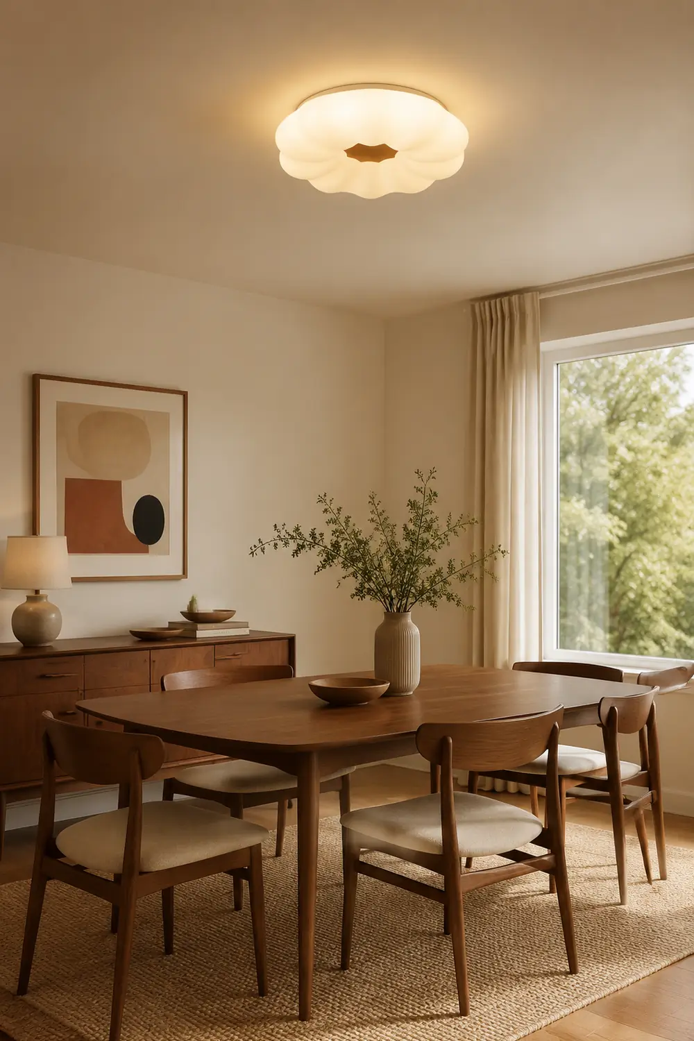 Ozawa Deckenleuchte Dimmbar, Hölzern, ∅40CM - Lumpaz