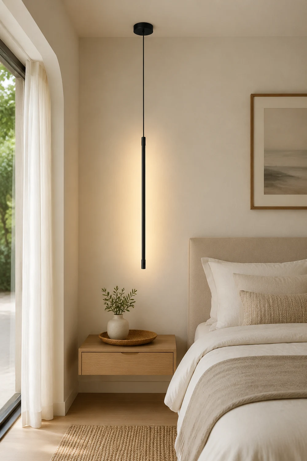 Edge Moderne Nachttischlampe LED Pendelleuchten, L 80CM - Lumpaz