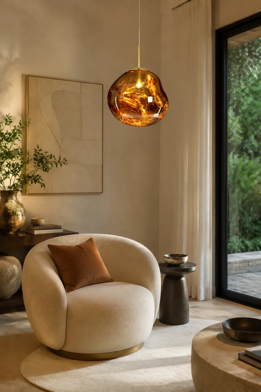 Mirza Pendelleuchten, Gold, ∅38CM - Lumpaz
