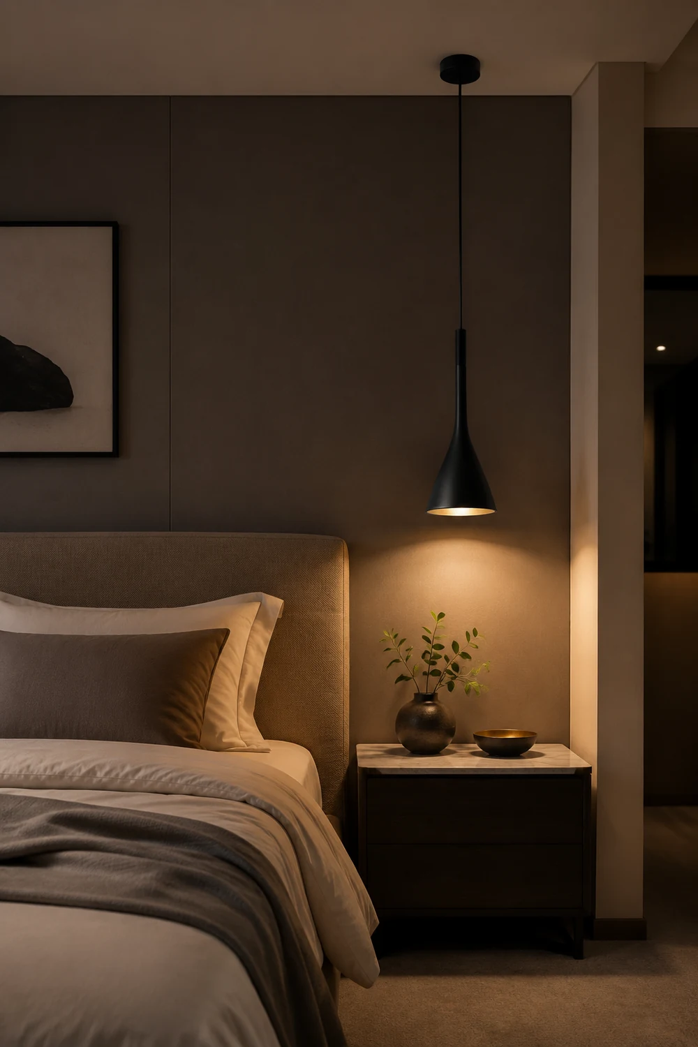 Morandi Nordische Moderne LED Pendelleuchte, Schwarz - Lumpaz