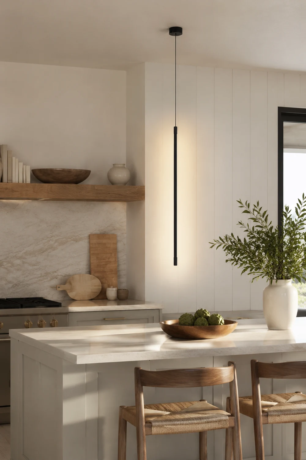 Edge Moderne Nachttischlampe LED Pendelleuchten, L 80CM - Lumpaz