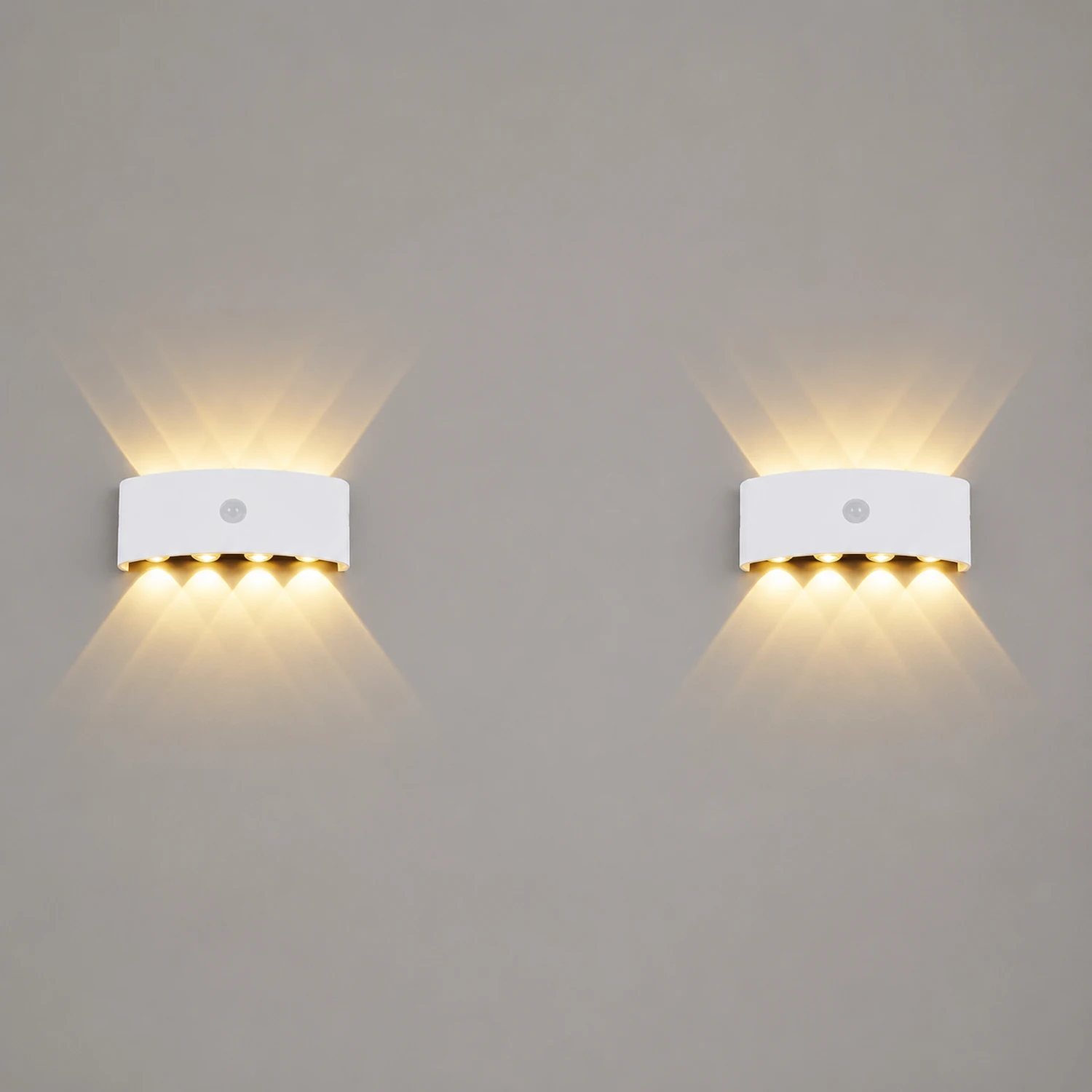 Orr Außenwandleuchte, Mensch- und Lichtsteuerungsschalter, 2 Farben - Lumpaz
