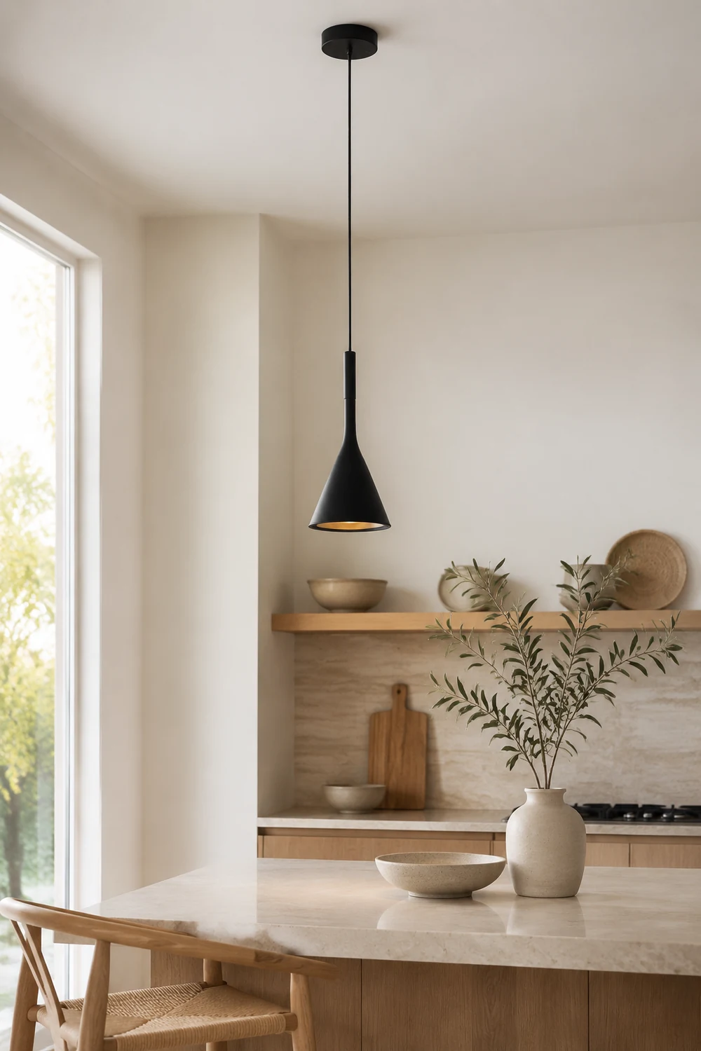 Morandi Nordische Moderne LED Pendelleuchte, Schwarz - Lumpaz