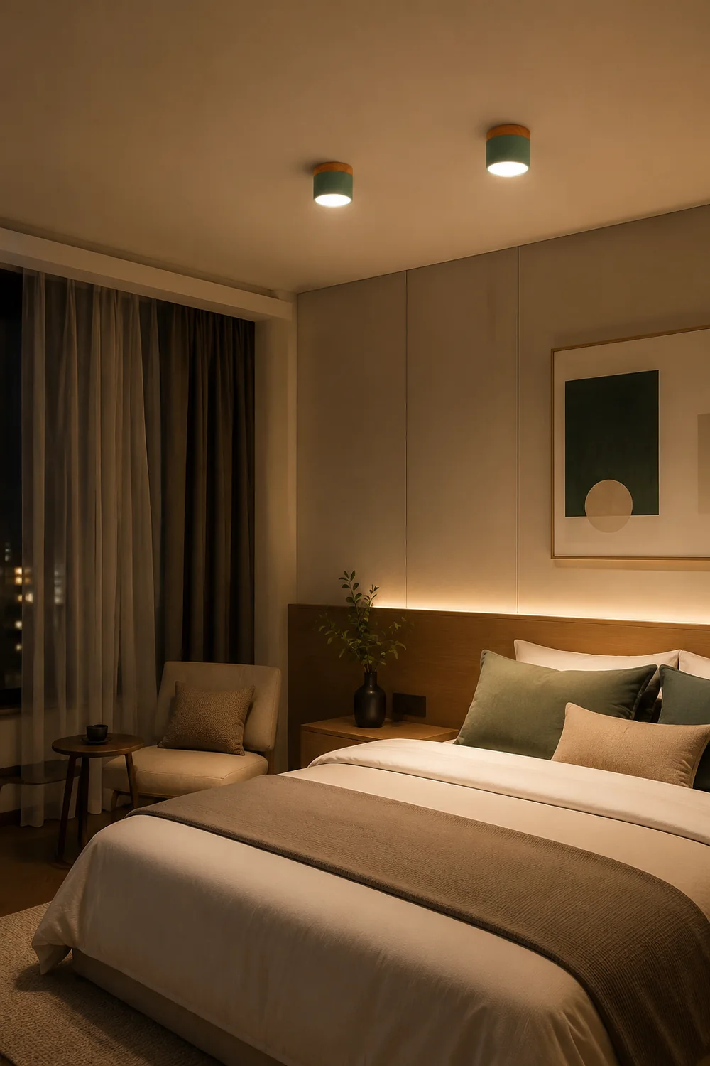 Moderne LED-Downlights Makrone Deckenleuchte, Grün&Weiß - Lumpaz