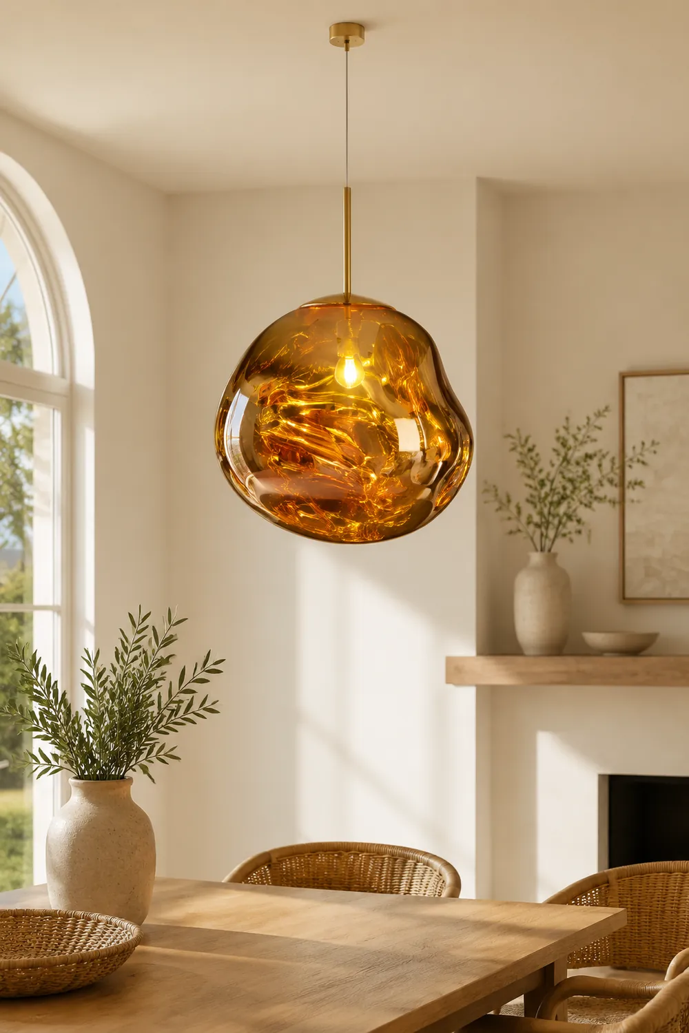 Mirza Pendelleuchten, Gold, ∅38CM - Lumpaz