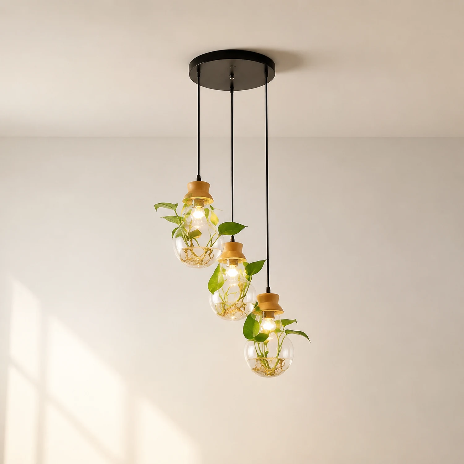 Nest Pendelleuchte Pflanzentopf-Cluster, 2 Farben/Shape, 1/3-flammig - Lumpaz