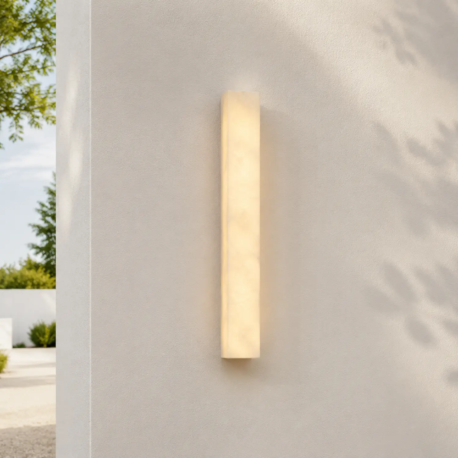 Edge Minimalistisch Außenwandleuchte Weiß - Lumpaz